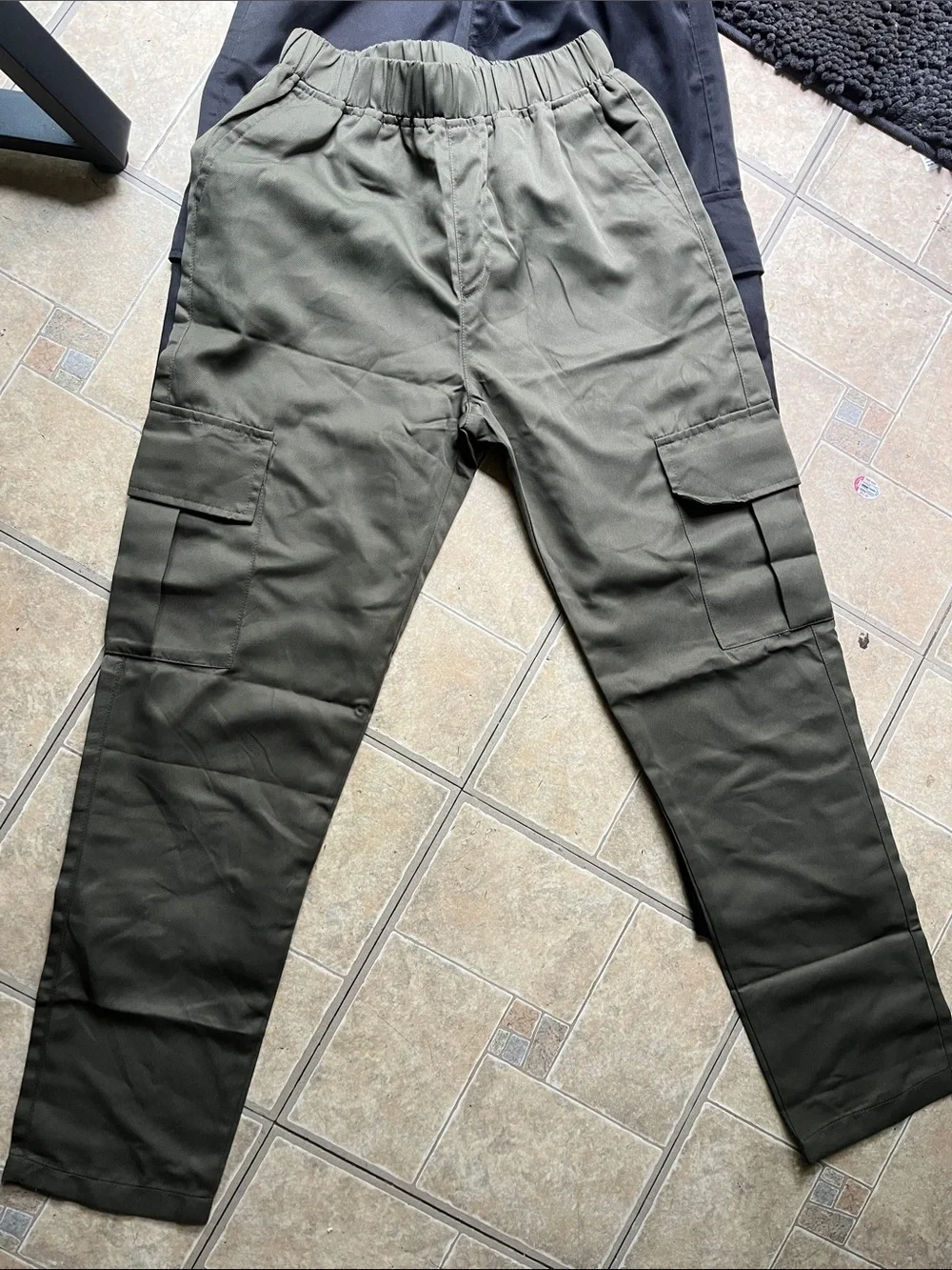 3 Boys Cargo Pants with Elastic Waistband - Black, Olive, Tan size #14